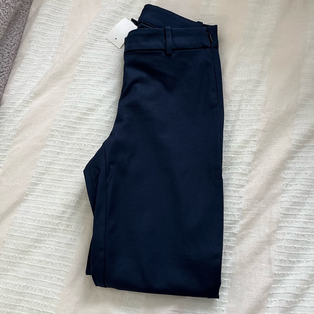 J.Crew size 2, navy blue Winnie work pants. New with tags.